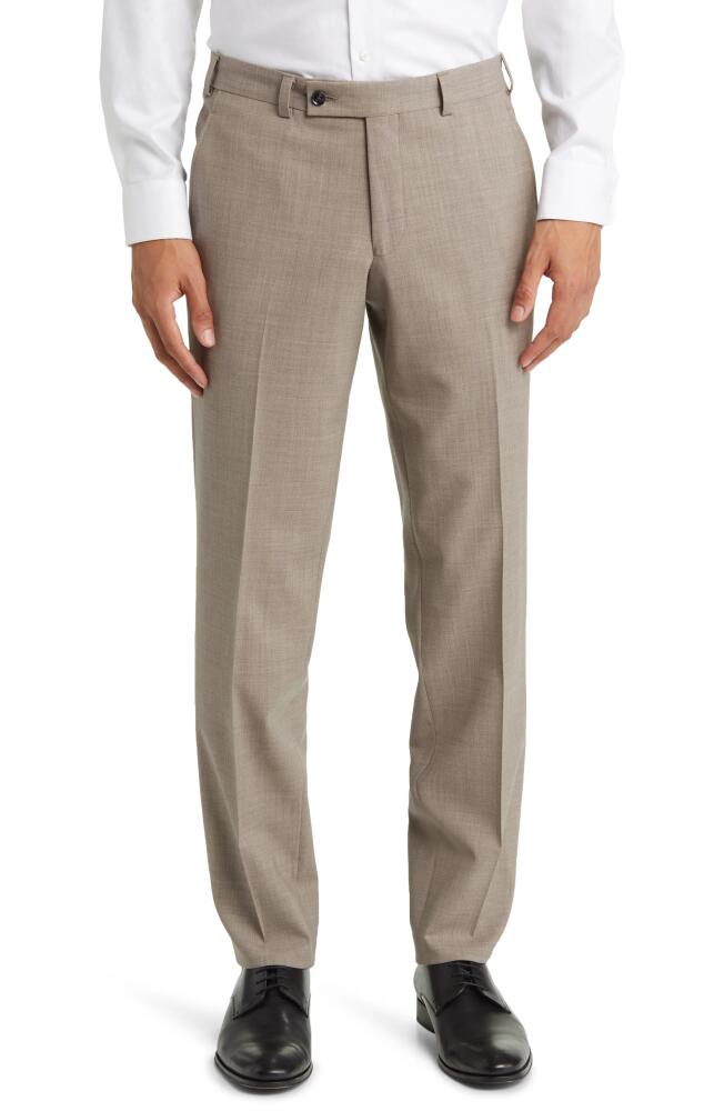 Ted Baker London Jerome Soft Constructed Stretch Wool Dress Pants in Beige Cover