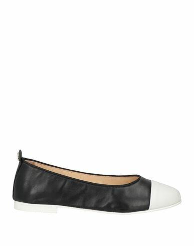 Casadei Woman Ballet flats Black Leather Cover