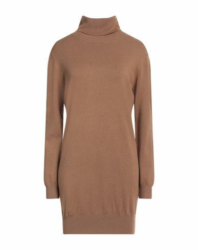 Take-two Woman Turtleneck Camel Viscose, Polyester, Nylon Cover