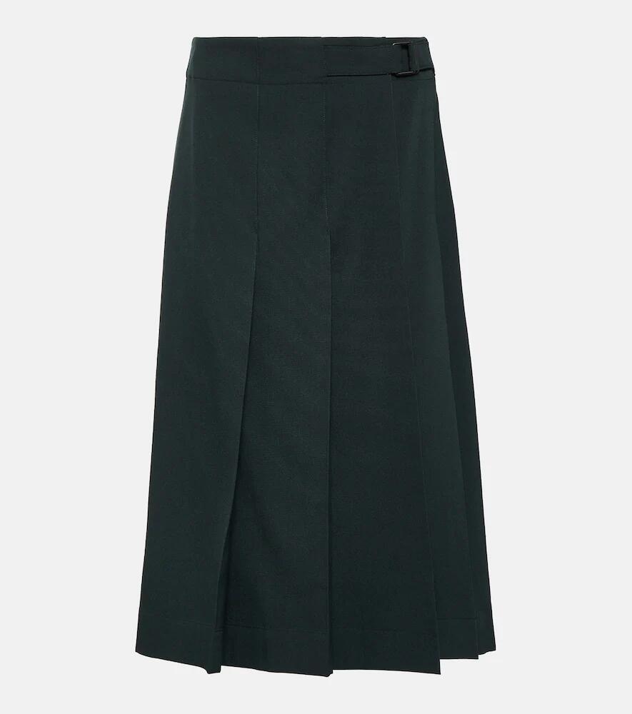 Lemaire Pleated wool wrap skirt Cover