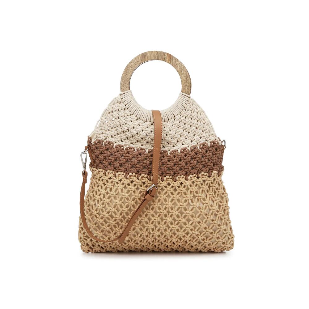 Crown Vintage Macrame Bucket Bag | Women's | Beige/Brown/White Cover