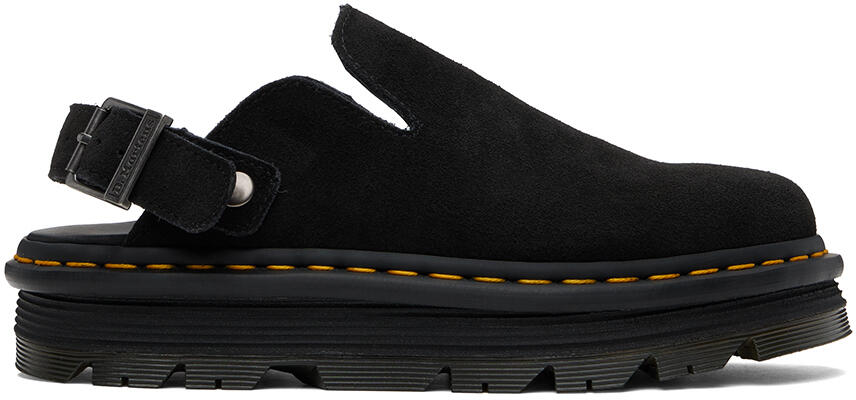 Dr. Martens Black Zebzag Slingback Platform Mules Cover