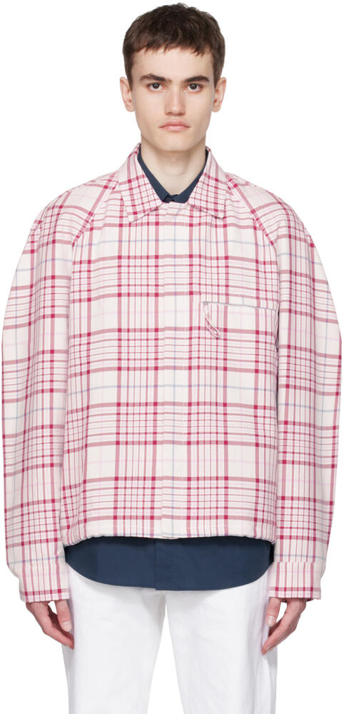 JACQUEMUS White & Red Le Chouchou 'La Chemise Criollo' Jacket Cover