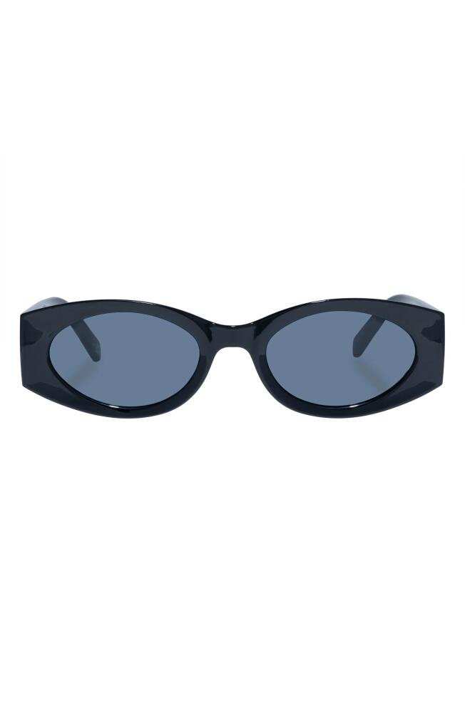 Le Specs Mermaiden 52mm Rectangular Sunglasses in Black Cover