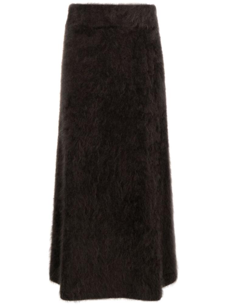 Lisa Yang high-waisted flared cashmere skirt - Brown Cover