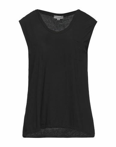 Crossley Woman T-shirt Black Cotton, Linen Cover