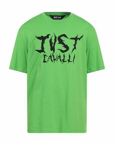 Just Cavalli Man T-shirt Green Cotton Cover