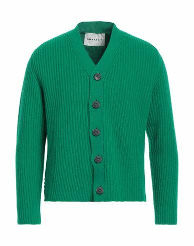 Amaranto Man Cardigan Green Wool Cover