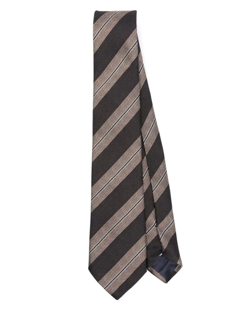 Tagliatore striped tie - Brown Cover