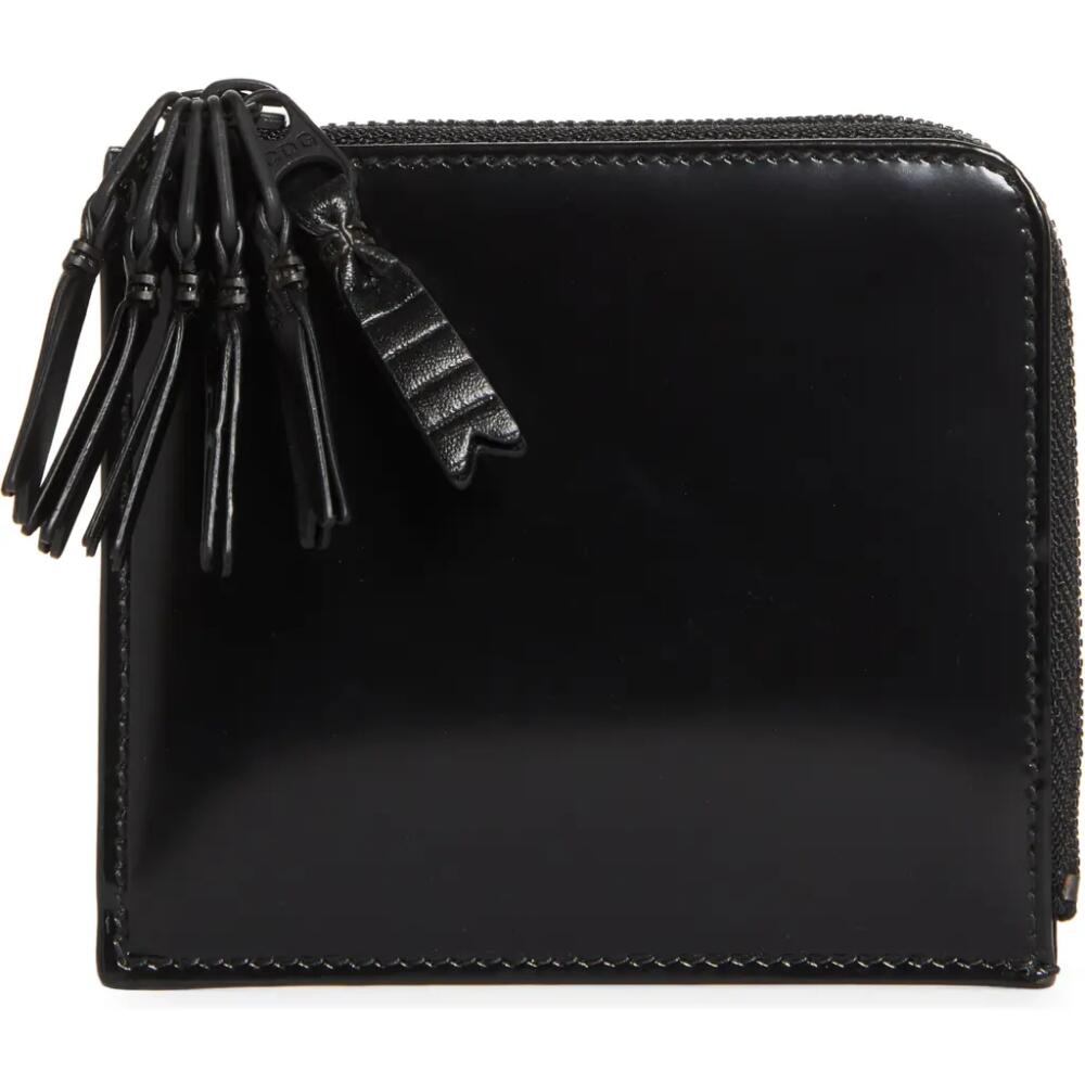 Comme des Garçons Wallets Zipper Medley Leather Half Zip Wallet in Black Cover