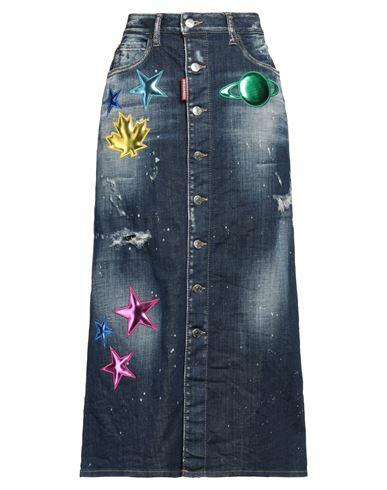 Dsquared2 Woman Denim skirt Blue Cotton, Elastane Cover