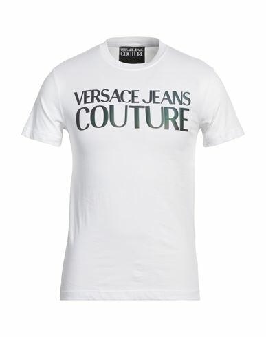 Versace Jeans Couture Man T-shirt White Cotton Cover