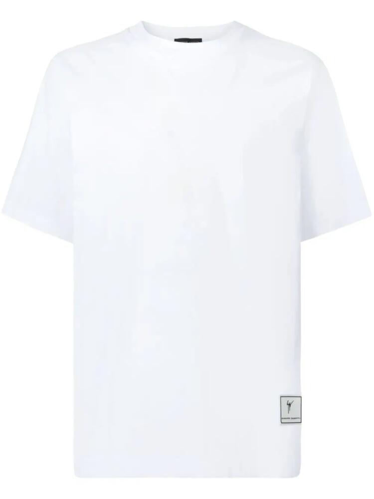 Giuseppe Zanotti logo-patch short-sleeve T-shirt - White Cover