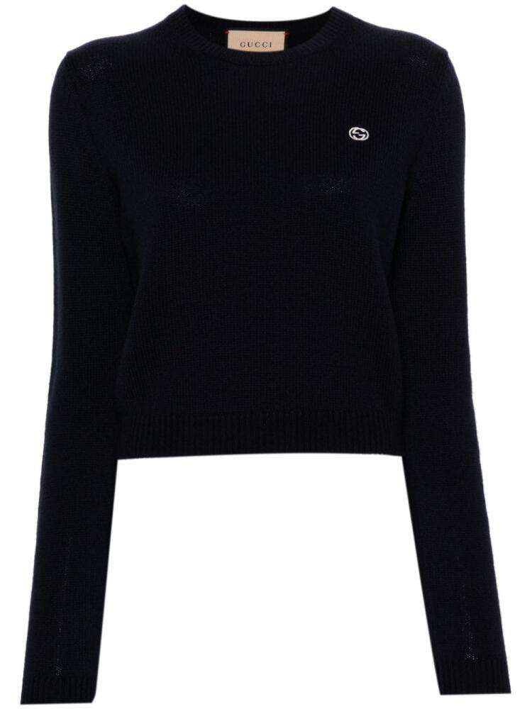 Gucci Interlocking G-embroidered jumper - Blue Cover