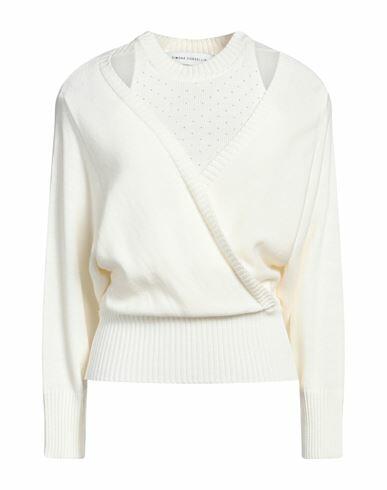 Simona Corsellini Woman Sweater Off white Virgin Wool, Acrylic Cover