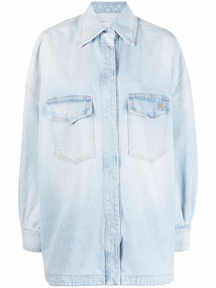 The Attico denim shirt jacket - Blue Cover