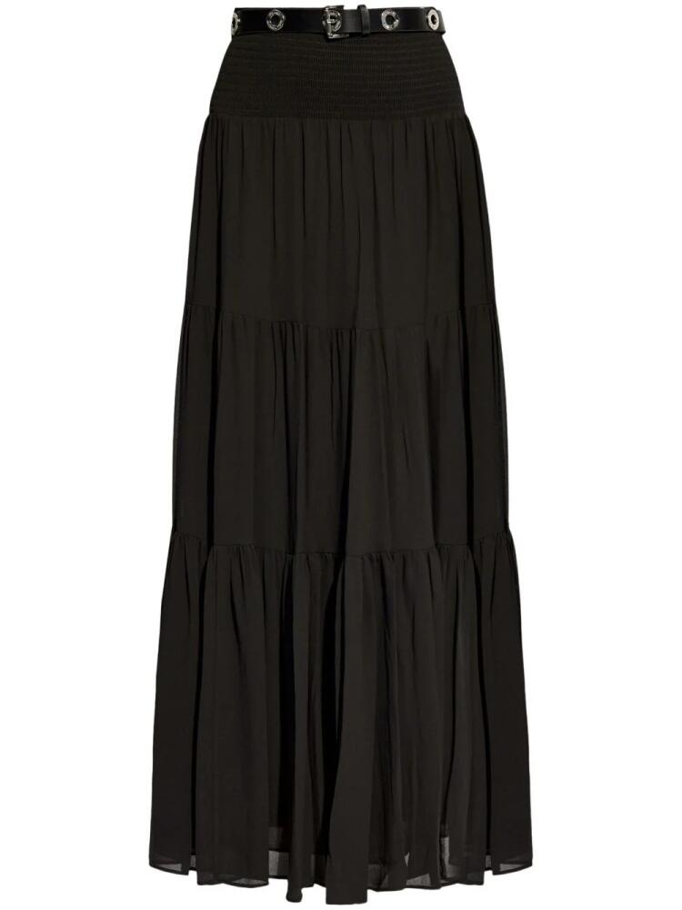 Michael Michael Kors belted tiered maxi skirt - Black Cover