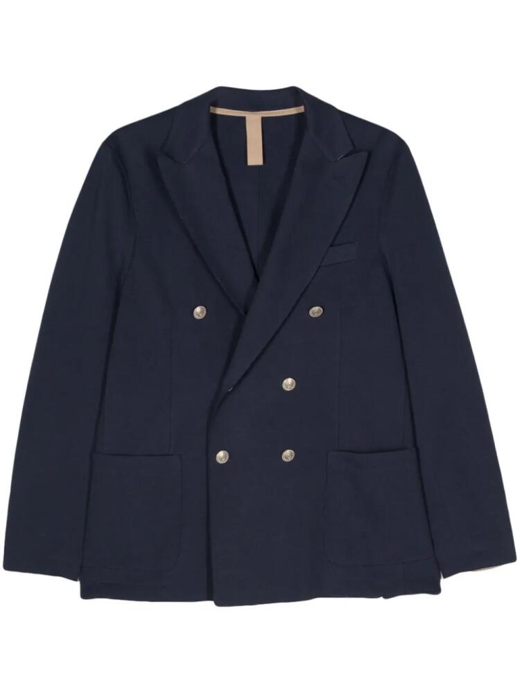 Eleventy piqué double-breasted blazer - Blue Cover