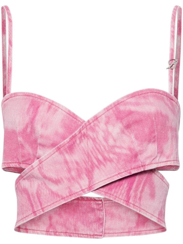 Blumarine tie-dye cropped top - Pink Cover