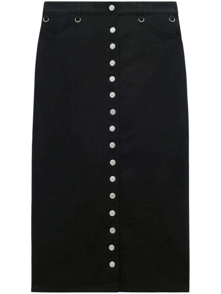 Courrèges Multiflex denim midi skirt - Black Cover