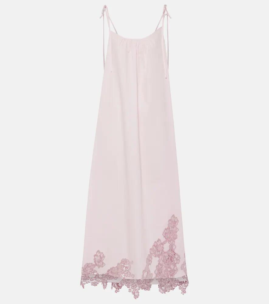 Acne Studios Lace-trimmed cotton midi dress Cover