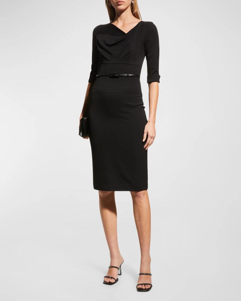 Black Halo Jackie 3/4-Sleeve Sheath Dress Cover