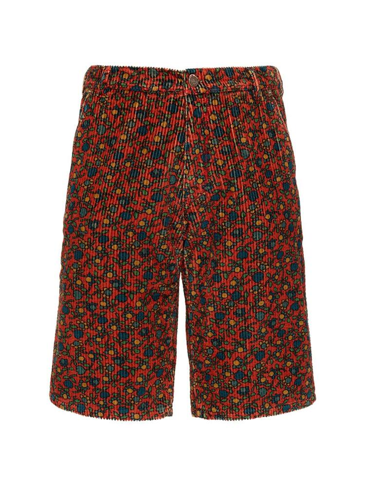 ERL Unisex Printed Woven Corduroy Shorts Cover