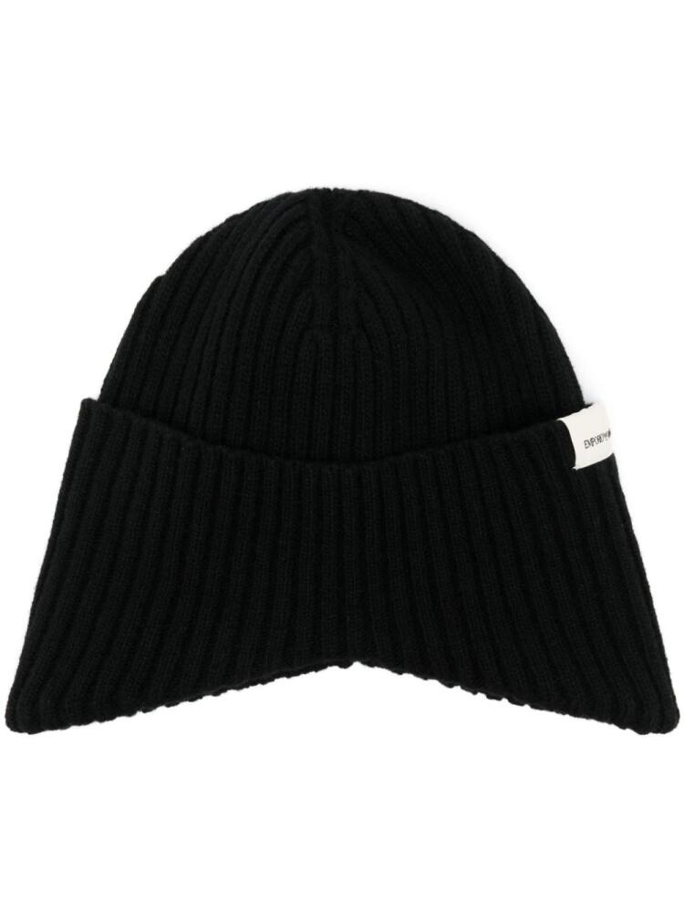 Emporio Armani ribbed beanie - Black Cover