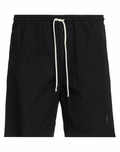 Department 5 Man Shorts & Bermuda Shorts Black Cotton, Elastane Cover