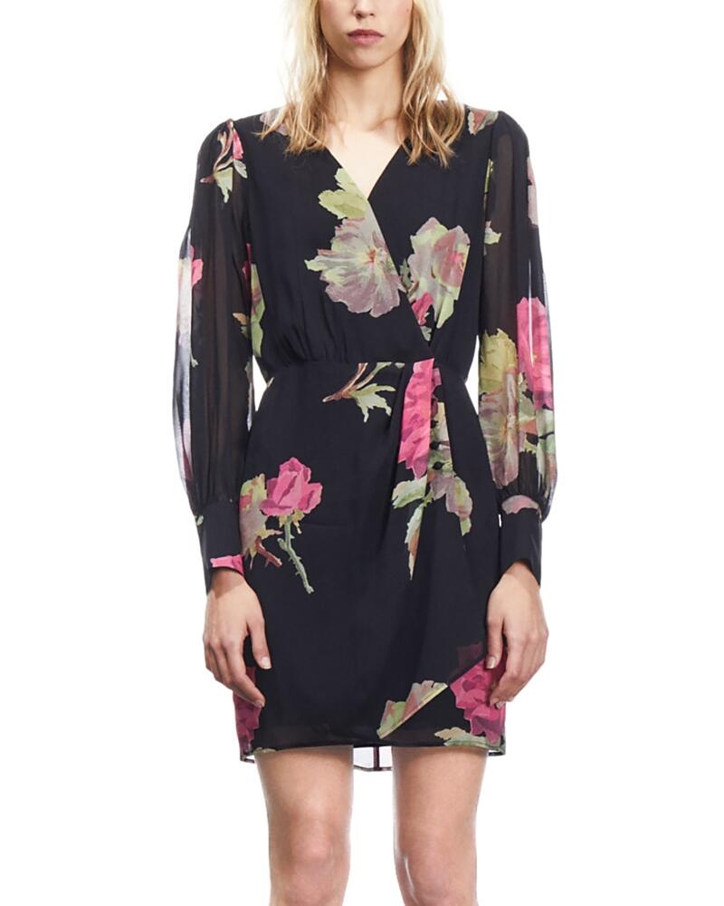 The Kooples Rose Surplice Neck Mini Dress Cover