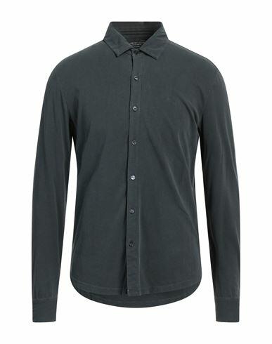 Majestic Filatures Man Shirt Dark green Cotton, Elastane Cover