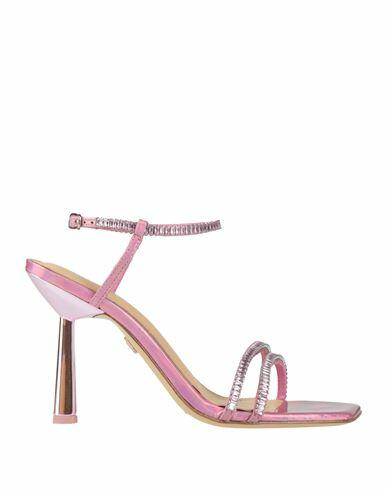 Lola Cruz Woman Sandals Pink Leather Cover