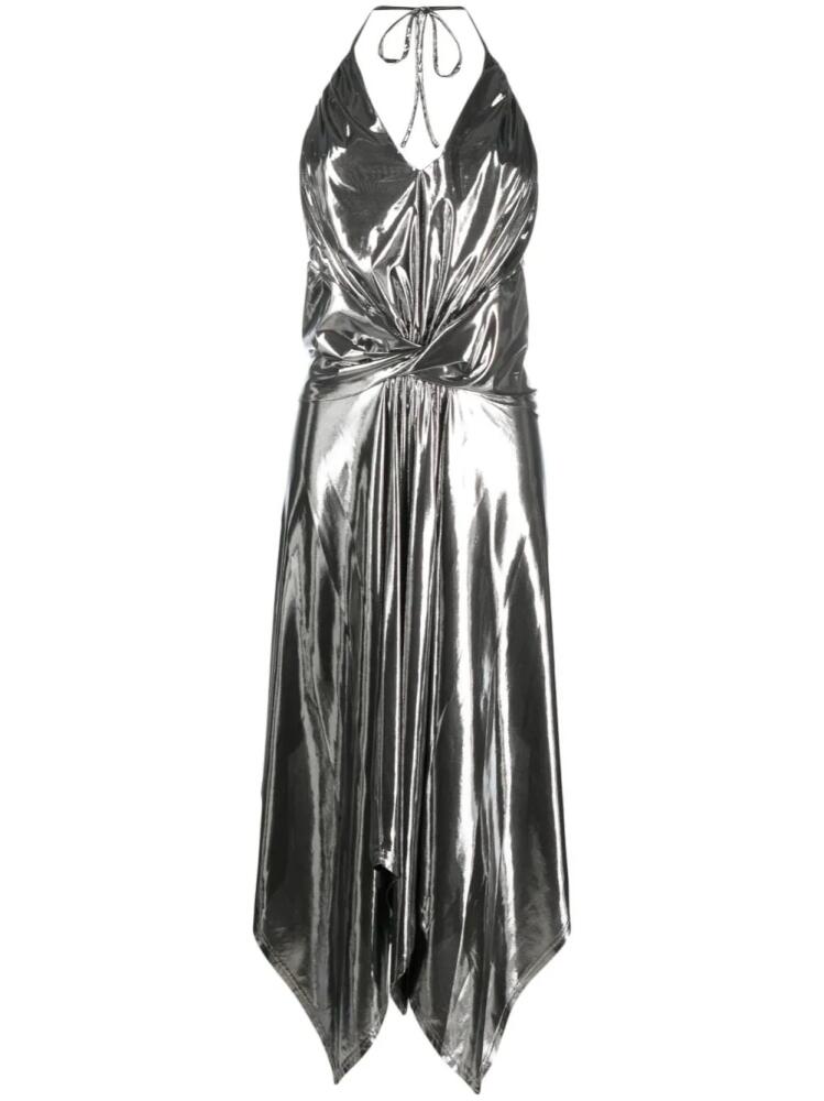 Alexandre Vauthier asymmetric halterneck dress - Silver Cover