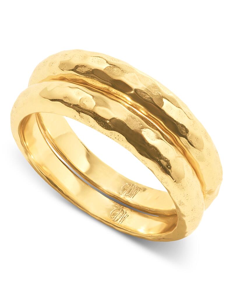 Capucine De Wulf Cleopatra Slice Stacking Rings in 18K Gold Plated, Set of 2 Cover