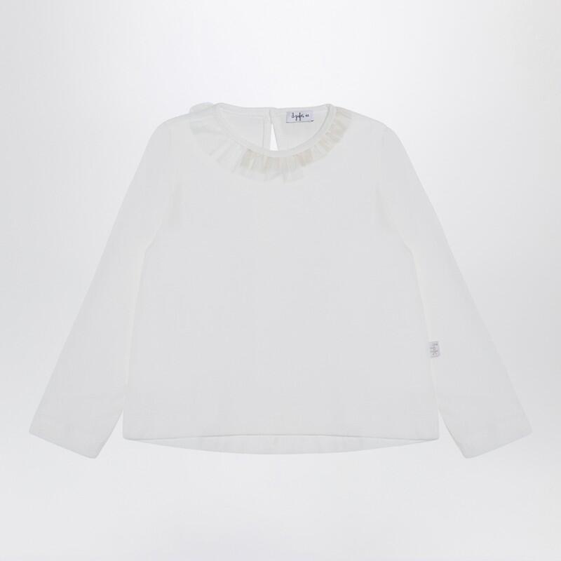 Il Gufo White jersey with ruffle collar Cover