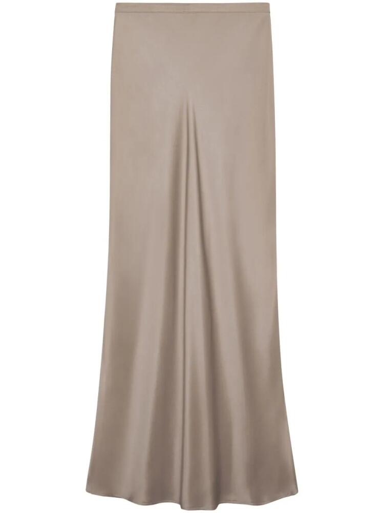 ANINE BING high-waist silk maxi skirt - Neutrals Cover