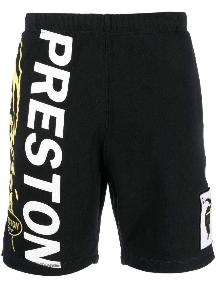 Heron Preston logo-print jersey track shorts - Black Cover