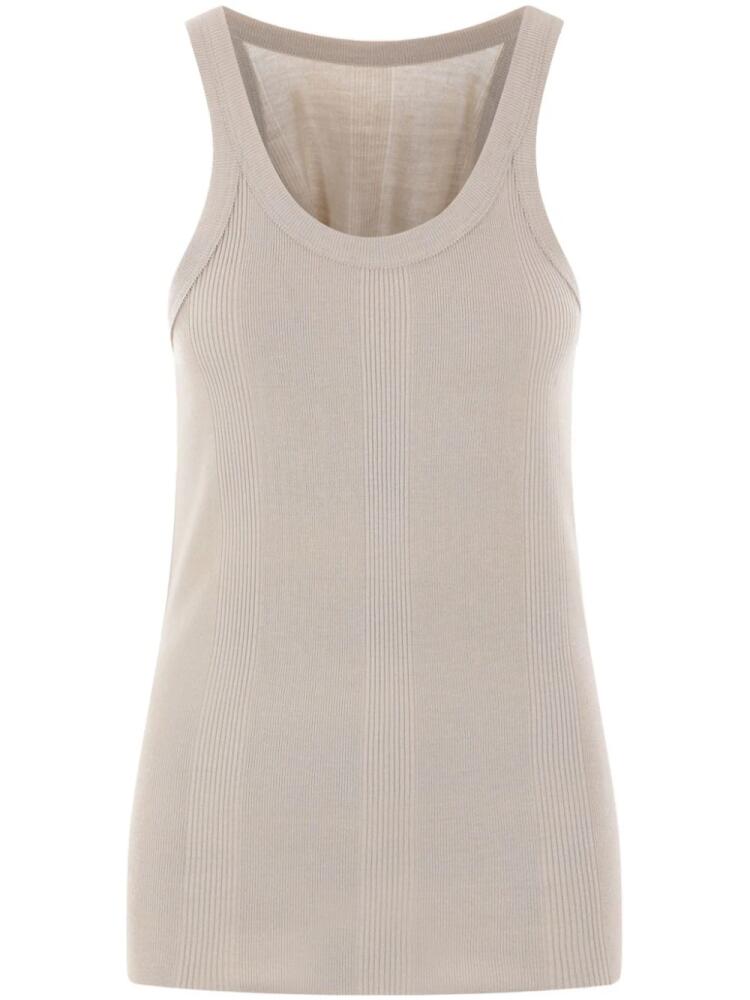 QUIRA ribbed-knit tank top - Neutrals Cover