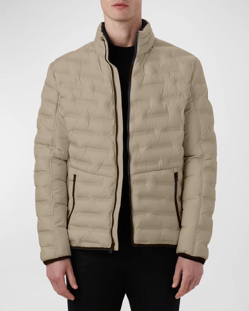 Bugatchi Men's Nylon Quilted Bomber Jacket Cover