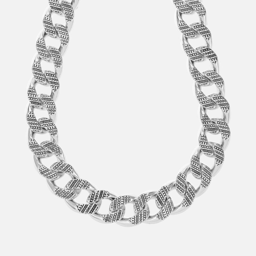 Marc Jacobs Monogram Chain Link Silver-Plated Necklace Cover