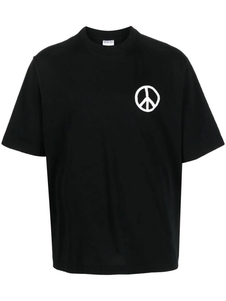 Marcelo Burlon County of Milan peace-logo short-sleeve T-shirt - Black Cover