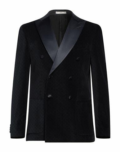 Cc Collection Corneliani Man Blazer Black Cotton Cover