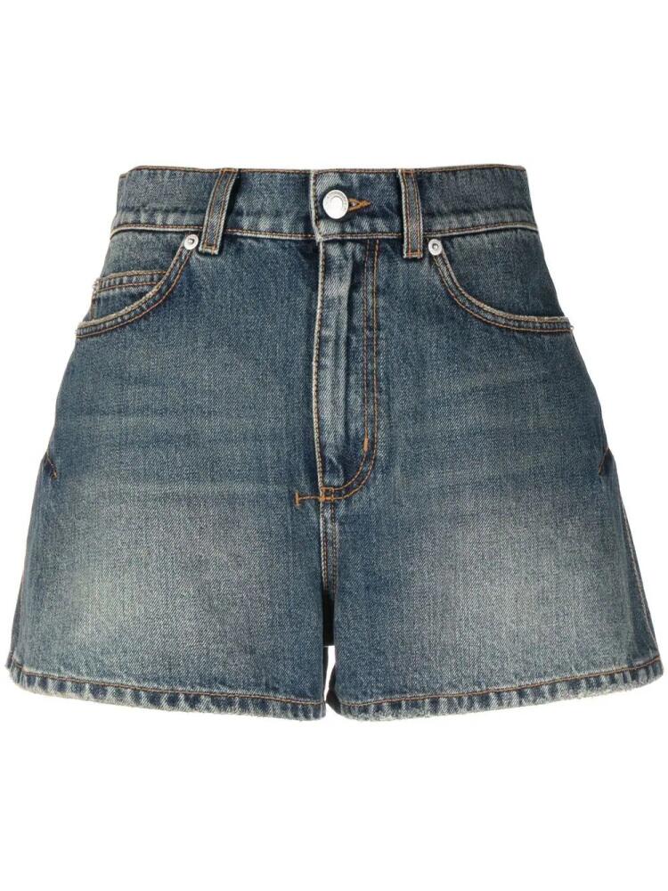 Alexander McQueen flared denim shorts - Blue Cover