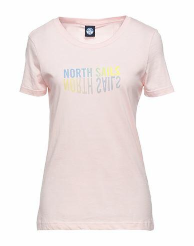 North Sails Woman T-shirt Light pink Cotton Cover