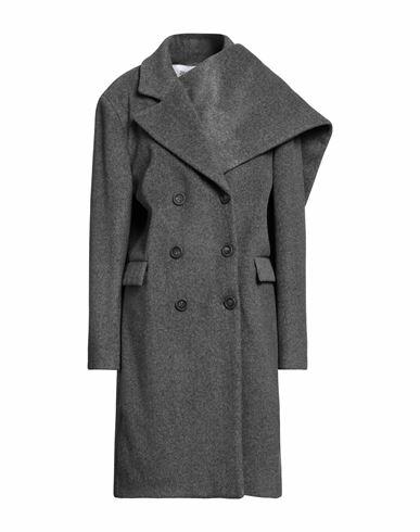 Silvian Heach Woman Coat Grey Polyester, Viscose Cover