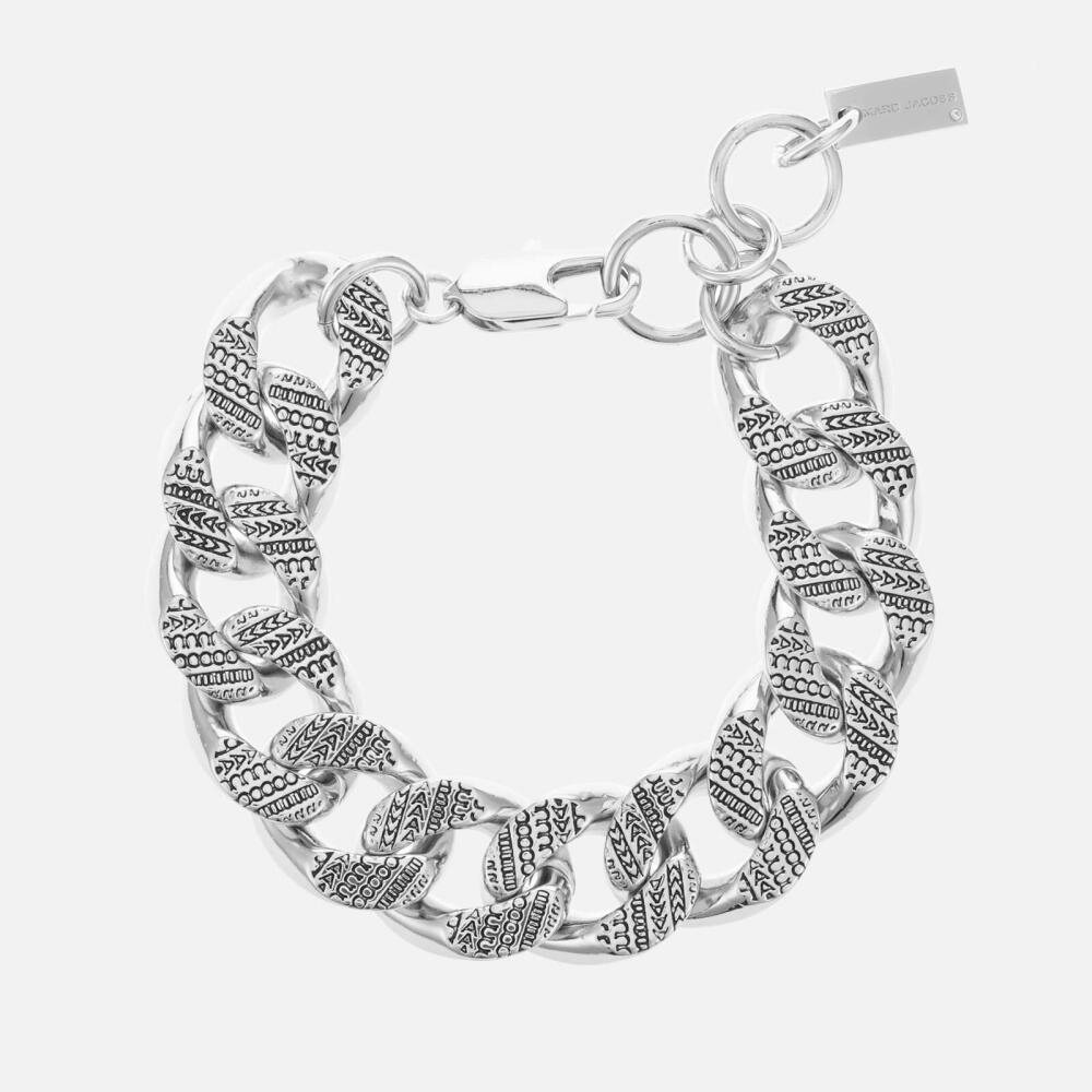 Marc Jacobs Monogram Chain Link Silver-Tone Bracelet Cover