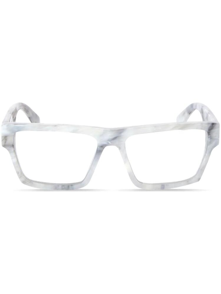 Off-White Eyewear marbled square-frame optical glasses - Neutrals Cover