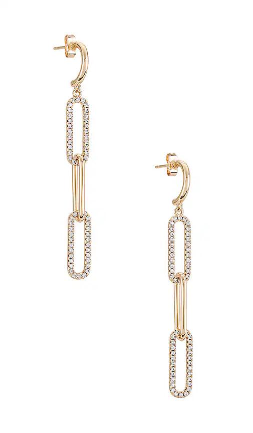 Lili Claspe Ever Link Duster Earrings in Metallic Gold Cover