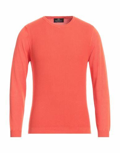 Aquascutum Man Sweater Orange Cotton Cover