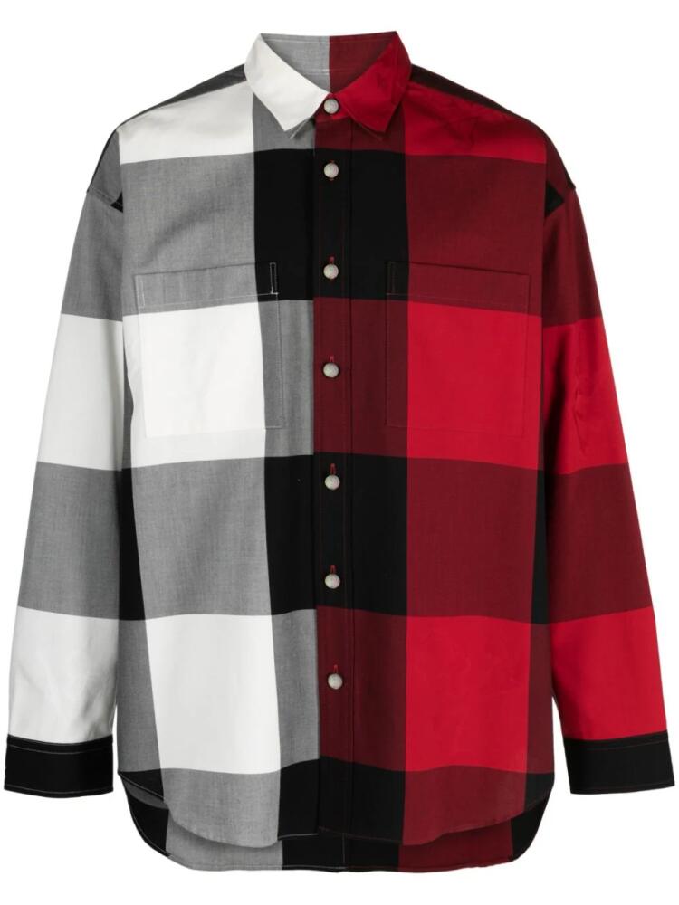 Mastermind Japan check-print cotton shirt - Red Cover